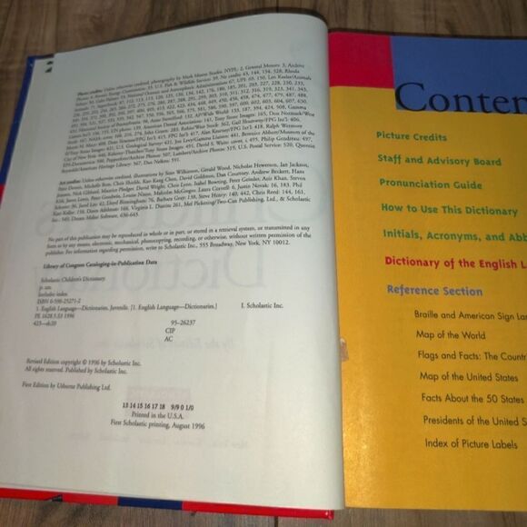 Scholastic Children's Dictionary by Inc. Staff Scholastic (1996, Trade.... - Picture 5 of 5